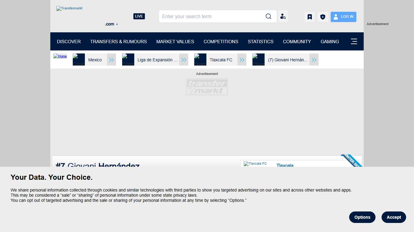 Giovani Hernández - Opponents Transfermarkt